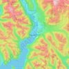 Topografische Karte Squamish, Höhe, Relief