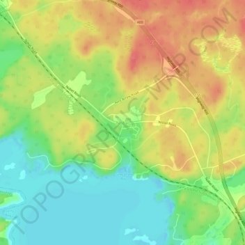 Topografische Karte Nobel, Höhe, Relief