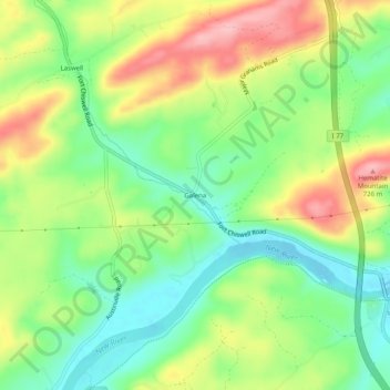 Topografische Karte Galena, Höhe, Relief
