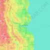 Topografische Karte Milwaukee, Höhe, Relief