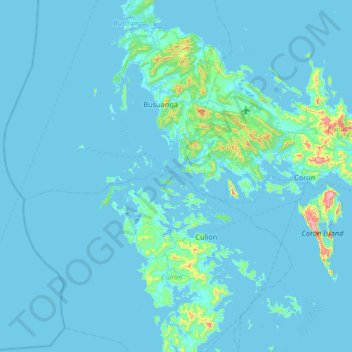 Topografische Karte Darab Island, Höhe, Relief