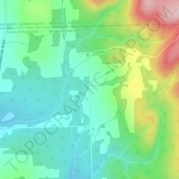 Topografische Karte South Knowlesville, Höhe, Relief