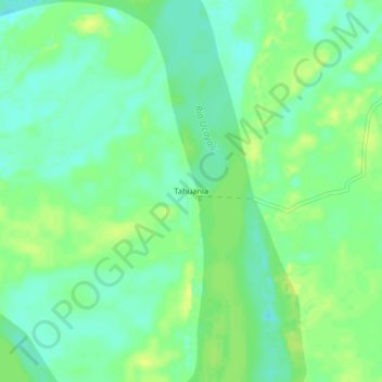 Topografische Karte Tahuania, Höhe, Relief