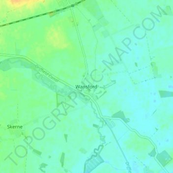 Topografische Karte Wansford, Höhe, Relief