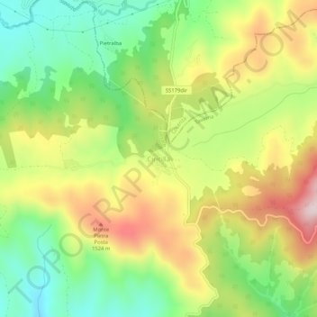 Topografische Karte Ciricilla, Höhe, Relief
