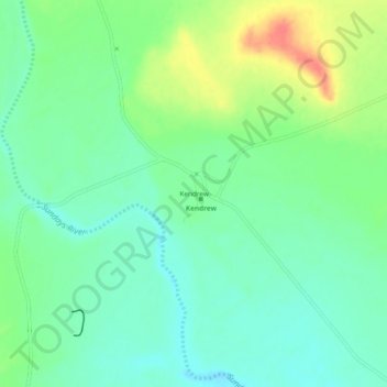 Topografische Karte Kendrew, Höhe, Relief