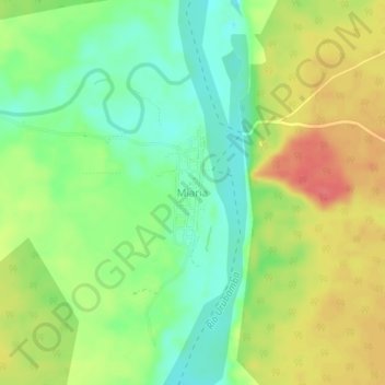 Topografische Karte Miaria, Höhe, Relief