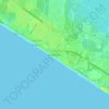 Topografische Karte Bahama Beach, Höhe, Relief