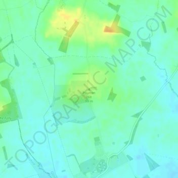 Topografische Karte Poulton Hill, Höhe, Relief