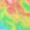 Topografische Karte Cinque Confini, Höhe, Relief