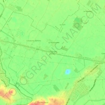 Topografische Karte Sant'Angelo a Lecore, Höhe, Relief