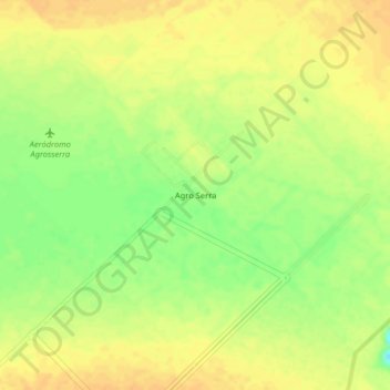 Topografische Karte Agro Serra, Höhe, Relief