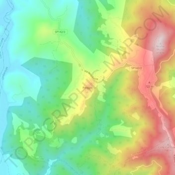 Topografische Karte Preggio, Höhe, Relief