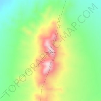 Topografische Karte Cerro Guacate, Höhe, Relief