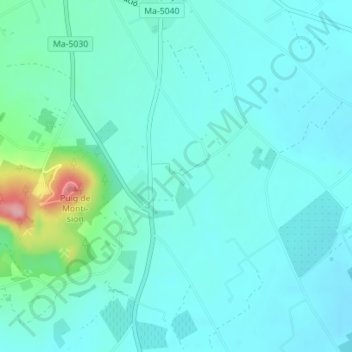 Topografische Karte Sa Coma, Höhe, Relief