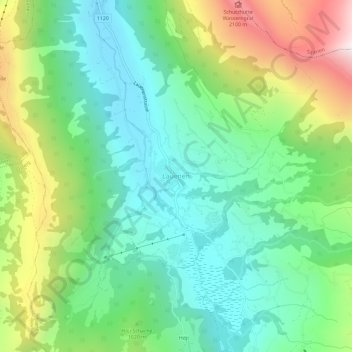 Topografische Karte Lauenen, Höhe, Relief