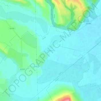 Topografische Karte Rodina, Höhe, Relief