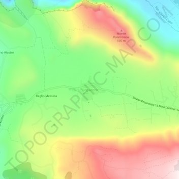 Topografische Karte Purgatorio, Höhe, Relief