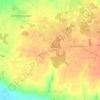 Topografische Karte Les Lilas, Höhe, Relief