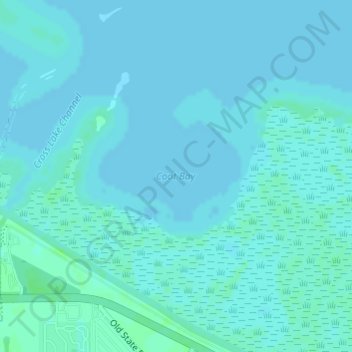 Topografische Karte Coot Bay, Höhe, Relief