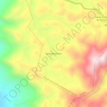 Topografische Karte Santa Teresinha, Höhe, Relief