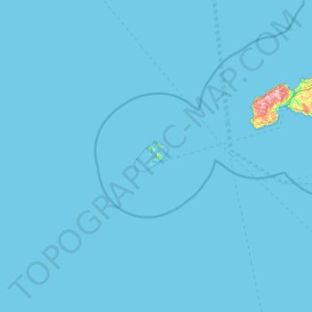 Topografische Karte Scilly-Inseln, Höhe, Relief