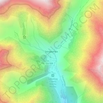 Topografische Karte Soraypampa, Höhe, Relief