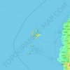 Topografische Karte Landkreis Penghu, Höhe, Relief