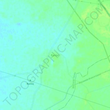 Topografische Karte Rantej, Höhe, Relief