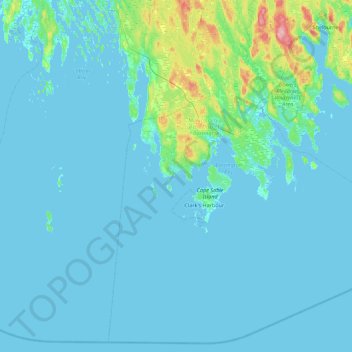 Topografische Karte Brook Islands, Höhe, Relief