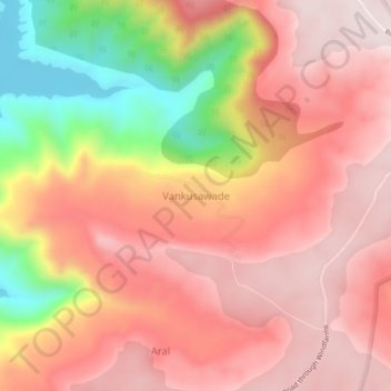 Topografische Karte Vankusawade, Höhe, Relief