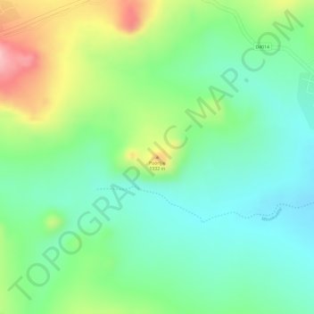 Topografische Karte Poortjie, Höhe, Relief