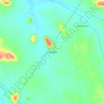 Topografische Karte Cansação, Höhe, Relief