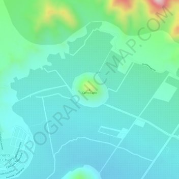 Topografische Karte Cerro Cono, Höhe, Relief