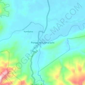 Topografische Karte Pongo de Caynarachi, Höhe, Relief