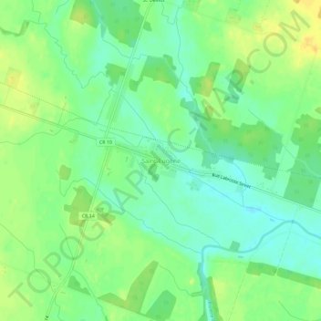 Topografische Karte Saint-Eugène, Höhe, Relief