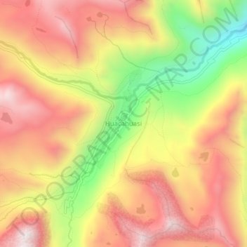 Topografische Karte Huacahuasi, Höhe, Relief