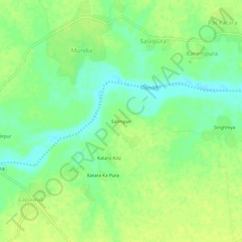 Topografische Karte Salimpur, Höhe, Relief