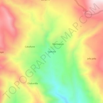 Topografische Karte Querala, Höhe, Relief