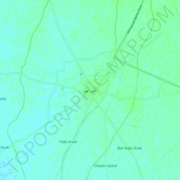 Topografische Karte Alipur, Höhe, Relief