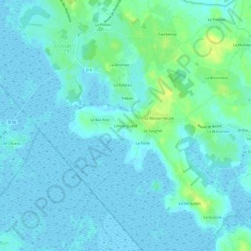 Topografische Karte L'Hotel Guérif, Höhe, Relief