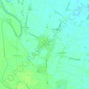 Topografische Karte Sissa, Höhe, Relief