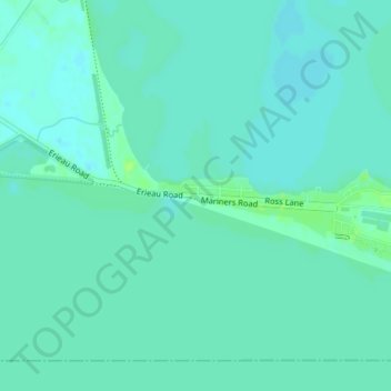 Topografische Karte Erieau, Höhe, Relief