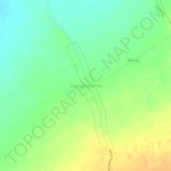 Topografische Karte Guanaco Muerto, Höhe, Relief