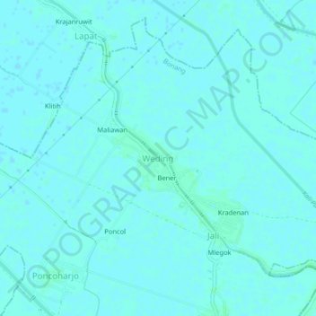 Topografische Karte Weding, Höhe, Relief