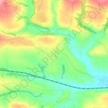 Topografische Karte Clarbeston, Höhe, Relief