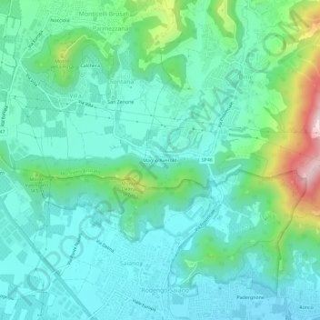 Topografische Karte Maglio Averoldi, Höhe, Relief