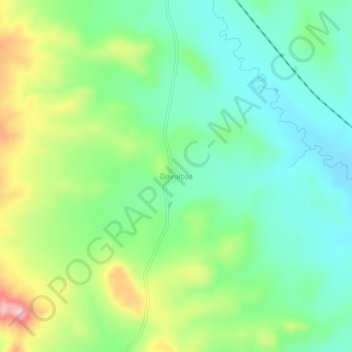 Topografische Karte Davulbaz, Höhe, Relief