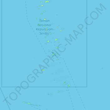 Topografische Karte Kepulauan Seribu Utara, Höhe, Relief