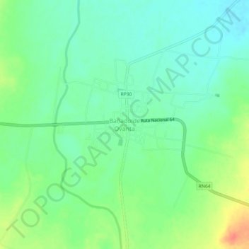 Topografische Karte Bañado de Ovanta, Höhe, Relief